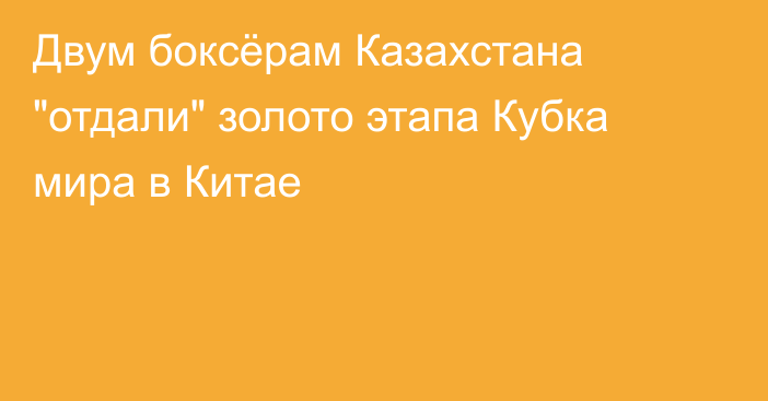 Двум боксёрам Казахстана 