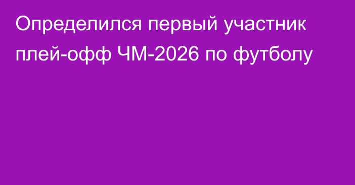 Определился первый участник плей-офф ЧМ-2026 по футболу