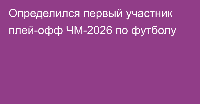 Определился первый участник плей-офф ЧМ-2026 по футболу