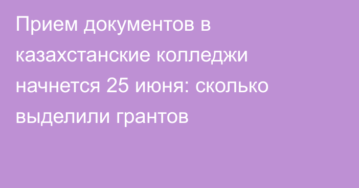 Прием документов в казахстанские колледжи начнется 25 июня: сколько выделили грантов