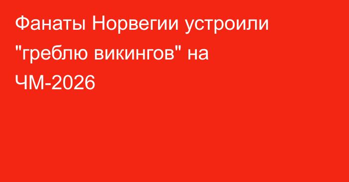 Фанаты Норвегии устроили 