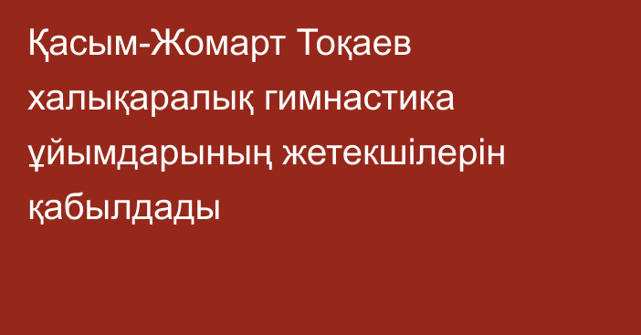 Қасым-Жомарт Тоқаев халықаралық гимнастика ұйымдарының жетекшілерін қабылдады