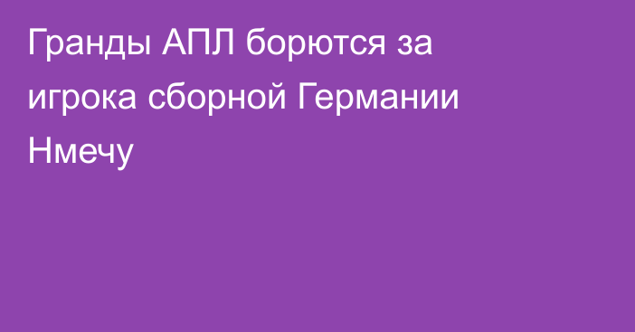 Гранды АПЛ борются за игрока сборной Германии Нмечу
