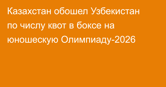 Казахстан обошел Узбекистан по числу квот в боксе на юношескую Олимпиаду-2026