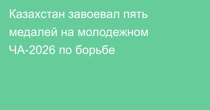 Казахстан завоевал пять медалей на молодежном ЧА-2026 по борьбе