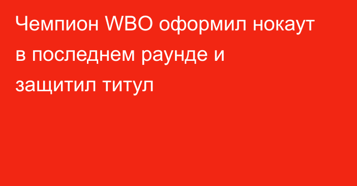 Чемпион WBO оформил нокаут в последнем раунде и защитил титул