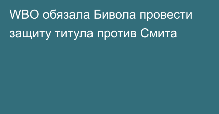 WBO обязала Бивола провести защиту титула против Смита