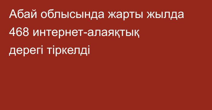 Абай облысында жарты жылда 468 интернет-алаяқтық дерегі тіркелді