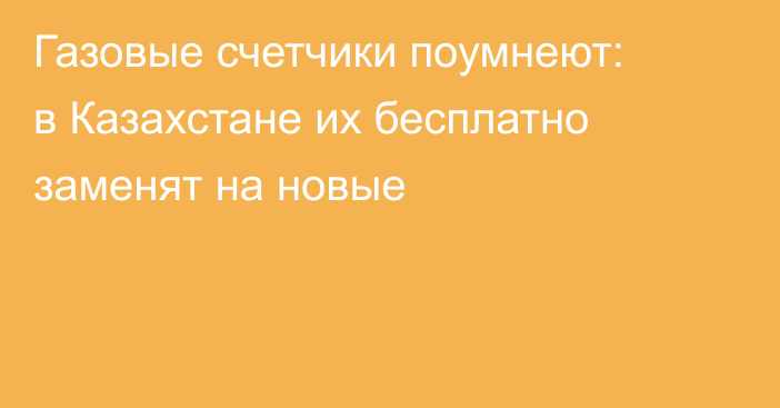 Газовые счетчики поумнеют: в Казахстане их бесплатно заменят на новые