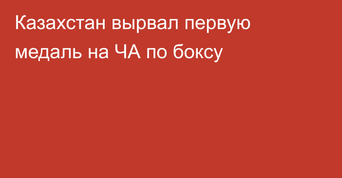 Казахстан вырвал первую медаль на ЧА по боксу