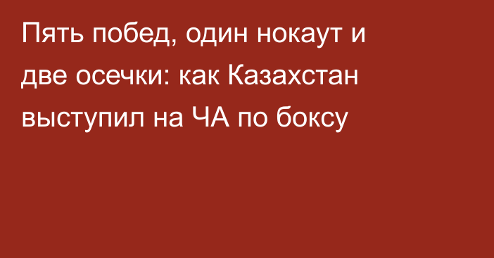 Пять побед, один нокаут и две осечки: как Казахстан выступил на ЧА по боксу