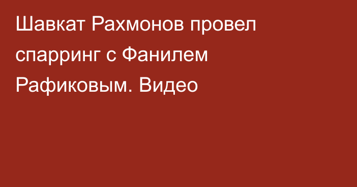 Шавкат Рахмонов провел спарринг с Фанилем Рафиковым. Видео