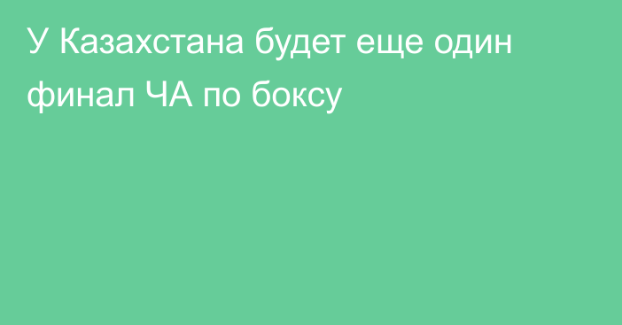 У Казахстана будет еще один финал ЧА по боксу