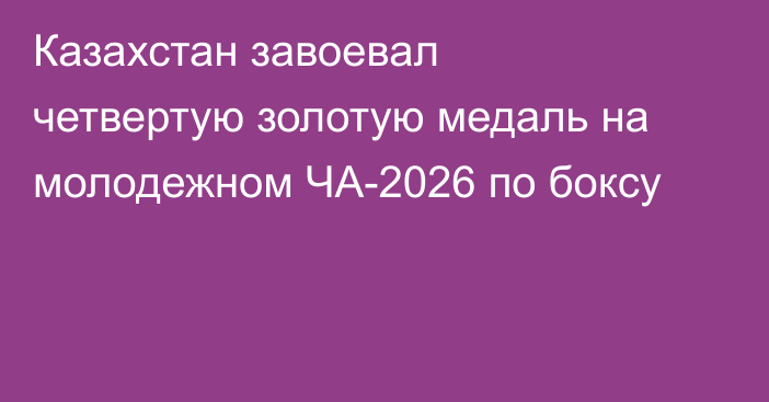 Казахстан завоевал четвертую золотую медаль на молодежном ЧА-2026 по боксу