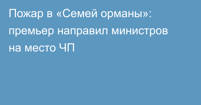 Пожар в «Семей орманы»: премьер направил министров на место ЧП