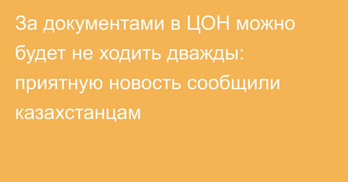 За документами в ЦОН можно будет не ходить дважды: приятную новость сообщили казахстанцам