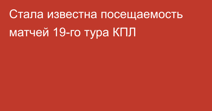 Стала известна посещаемость матчей 19-го тура КПЛ