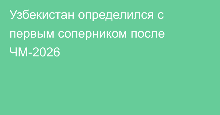 Узбекистан определился с первым соперником после ЧМ-2026