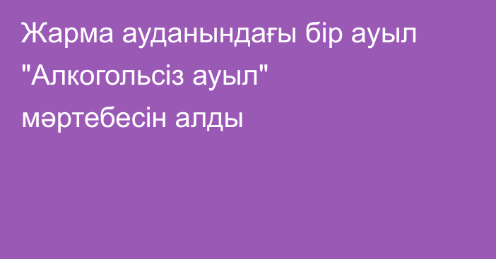 Жарма ауданындағы бір ауыл 