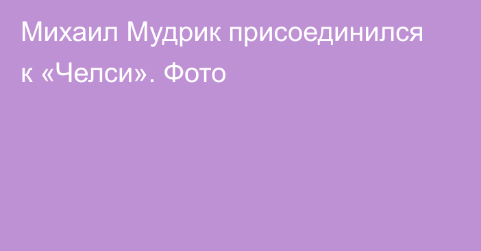 Михаил Мудрик присоединился к «Челси». Фото