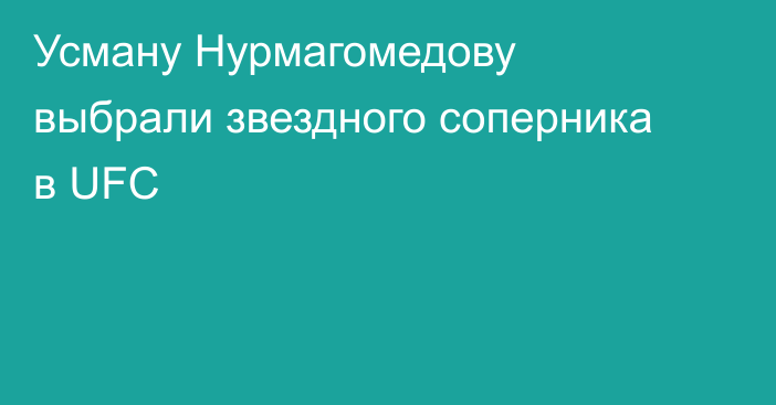 Усману Нурмагомедову выбрали звездного соперника в UFC
