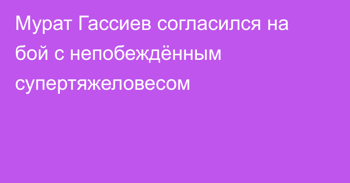 Мурат Гассиев согласился на бой с непобеждённым супертяжеловесом