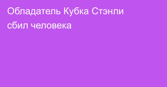 Обладатель Кубка Стэнли сбил человека