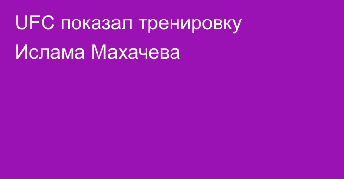UFC показал тренировку Ислама Махачева