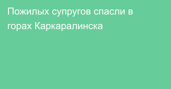 Пожилых супругов спасли в горах Каркаралинска