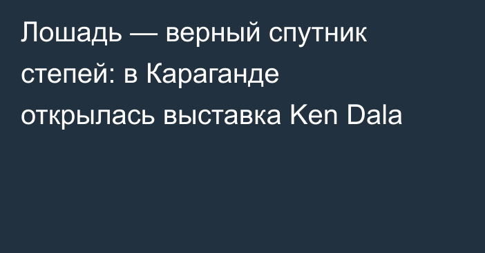 Лошадь — верный спутник степей: в Караганде открылась выставка Ken Dala