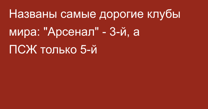 Названы самые дорогие клубы мира: 