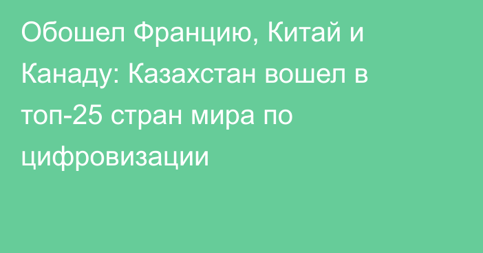 Обошел Францию, Китай и Канаду: Казахстан вошел в топ-25 стран мира по цифровизации