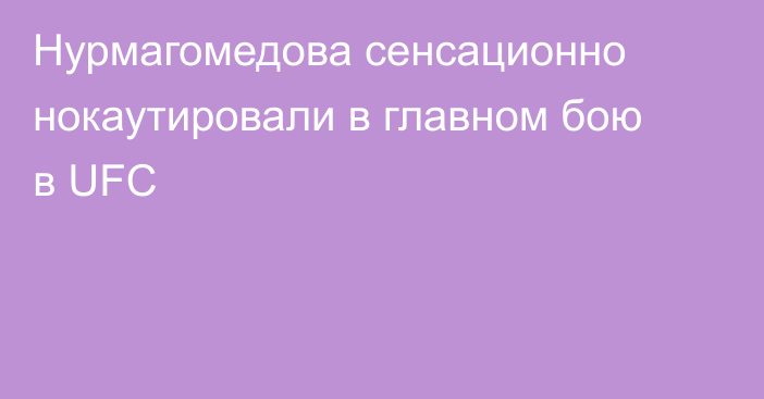 Нурмагомедова сенсационно нокаутировали в главном бою в UFC