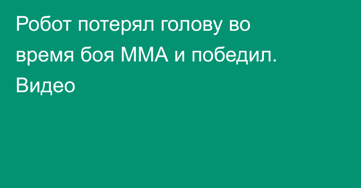 Робот потерял голову во время боя ММА и победил. Видео