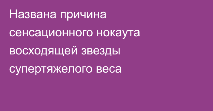 Названа причина сенсационного нокаута восходящей звезды супертяжелого веса