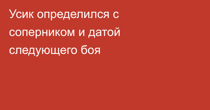 Усик определился с соперником и датой следующего боя