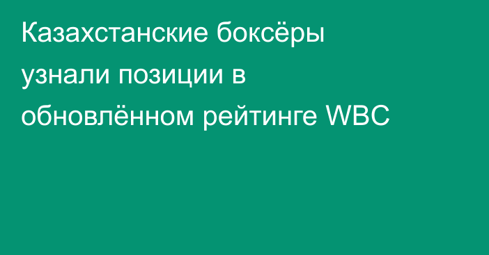 Казахстанские боксёры узнали позиции в обновлённом рейтинге WBC